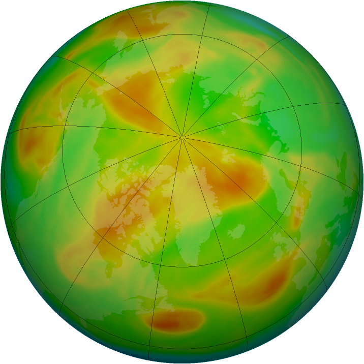 Arctic ozone map for 14 May 2005